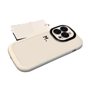 เคสพิมพ์ตัวอักษร M สำหรับ iPhone 14 PLUS/15/13 PRO MAX สีสันเรียบง่ายเข้ากันได้กับ Apple 16ทำจาก TPU ที่ทนทาน - Product Image 2