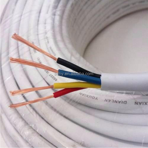 高品质铜芯导体电气RVV 2x 0.75mm 4x2.5mm 3x0.75mm2 4x1.5mm2 3x 6mm 4x 4mm 5X6MM RVV电力电缆 - Product Image 2