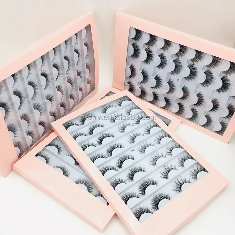 NEW 16 Cặp Multipack 3D Mềm Mink Tóc Lông Mi Giả Handmade Wispy Fluffy Lông Mi Dài Công Cụ Trang Điểm Mắt Tự Nhiên Lashes Eye