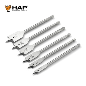 Hand Tool Fast Drilling 152mm Length Wood Working Flat Spade Drill Bit Set With <strong>Tri</strong> <strong>Tip</strong> and Transverse Edge Drill - Product Image 2
