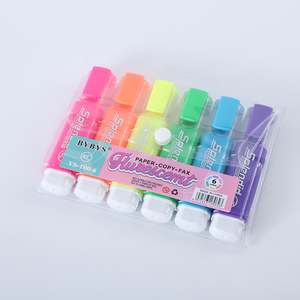 High Quality 6 Colors Custom Private Label <strong>Chisel</strong> <strong>Tip</strong> Graffiti Marker Fragrance <strong>Highlighter</strong> Pen - Product Image 1