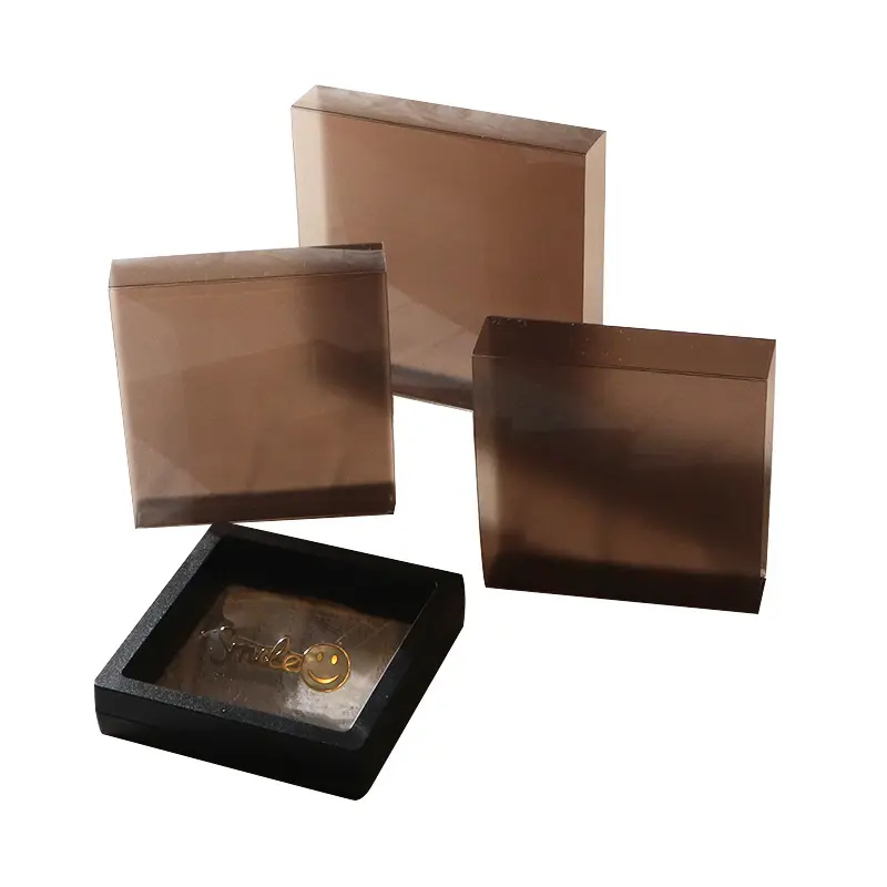 Envelope da caixa de presente do filme do pvc, envelope transparente da caixa de presente do filme do pvc para colar da pulseira, caixas de joias da gaveta do anel