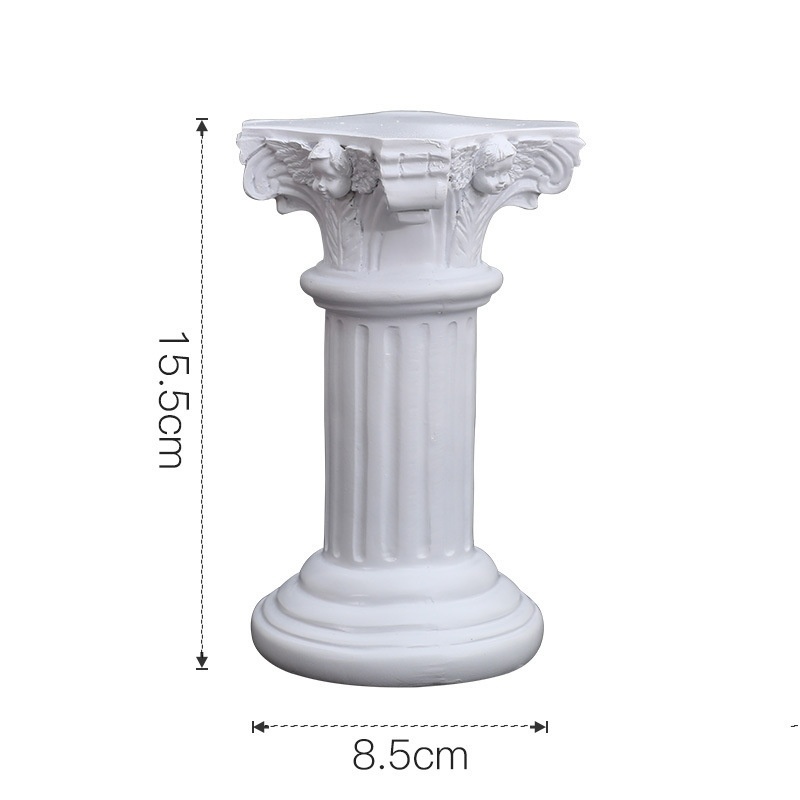 Colonne romaine ronde blanche L