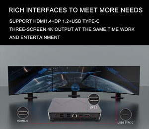 Eglobal 10th Gen Intel Core I7-10870H <strong>Desktop</strong> <strong>Computer</strong> 2*M.2 SSD 64GB D4 7USB Three Display Tiny PC Win10 Fan Gaming Mini PC - Product Image 5