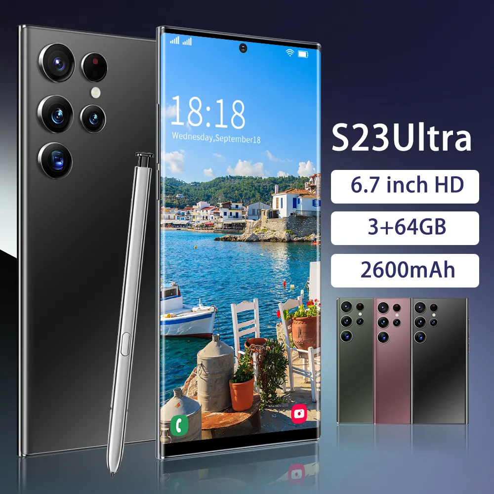 Teléfono S23 Ultra versión global, teléfono móvil de pantalla completa de 16GB + 512GB, teléfonos móviles HD de 7,2 pulgadas, teléfonos inteligentes para juegos de 48 + 108MP, 5600mAh, 5G