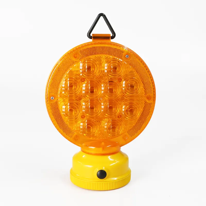 Cônes d'avertissement de trafic de sécurité routière clignotants solaires lampe de poche stroboscopique solaire LED barricade voyant d'avertissement jaune rouge