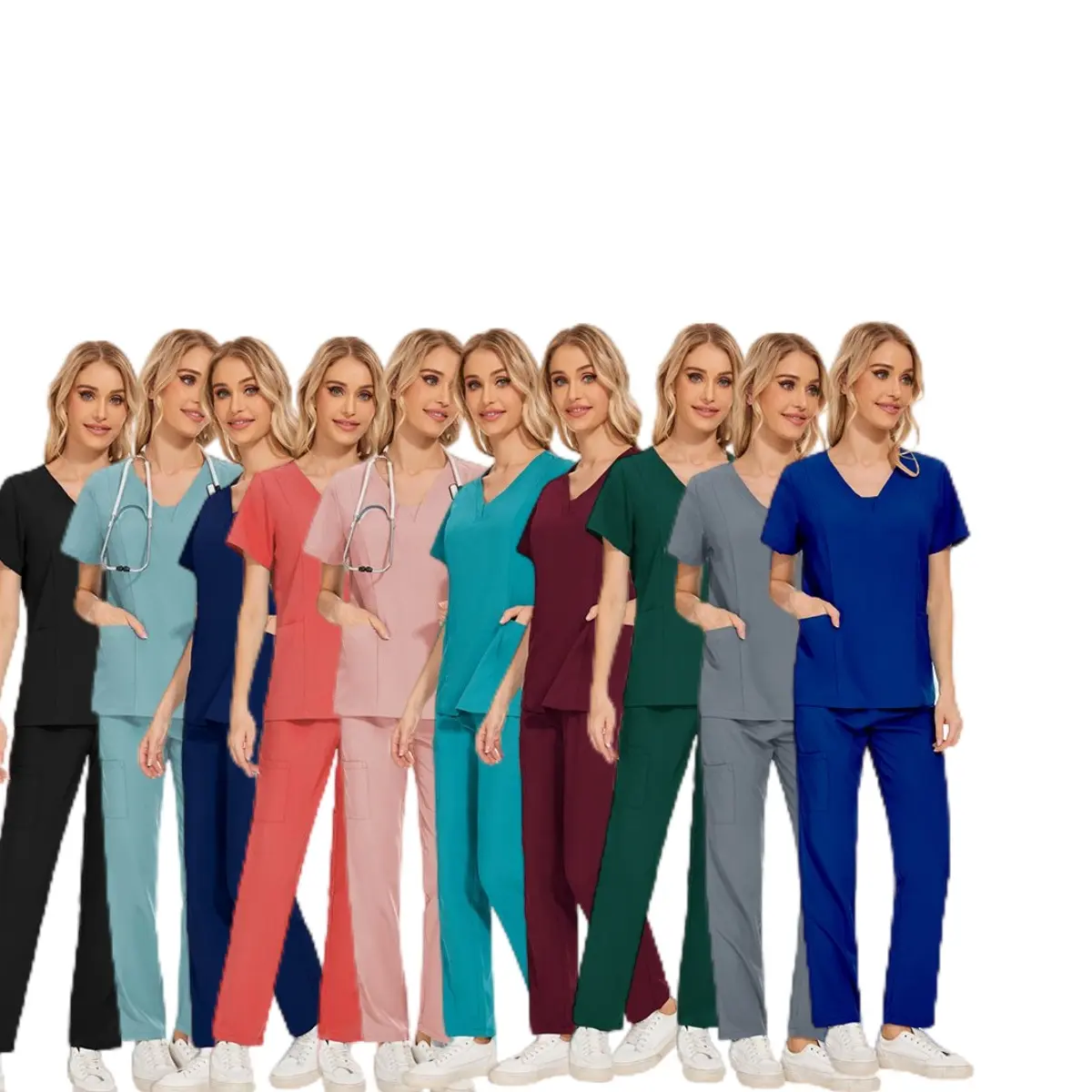 42025 en stock operación quirúrgica ropa quirúrgica uniformes quirúrgicos mujeres pijama quirúrgico estéril