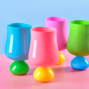 Ortaçağ lale cam bardak Macaron renk sevimli yaratıcı meyve suyu bardağı fincan - Product Image 2