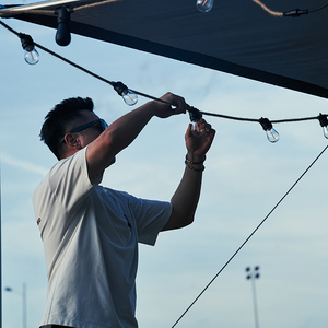 S14 Hemp Rope <strong>String</strong> Light with for Bluetooth Speaker and TWS <strong>Function</strong> DC 12V Camping Lighting for Outdoor Adventures - Product Image 5