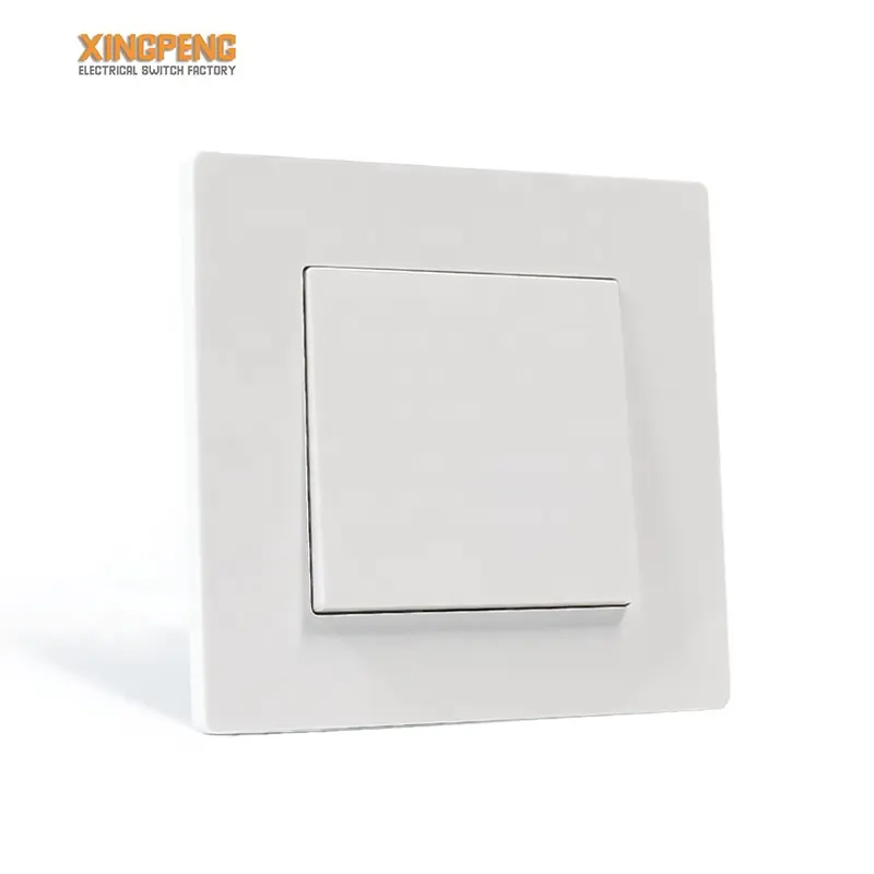 Mezeen serie F EU interruptor de pared tradicional fabricación 1 banda 1 vía oro gris negro blanco colorido placa interruptor de pared