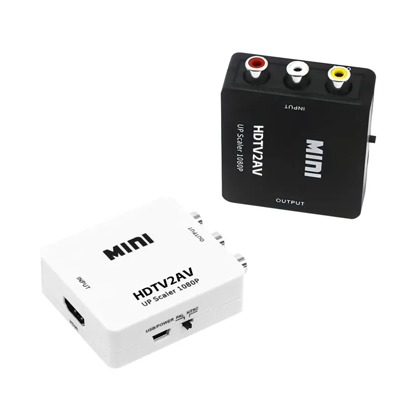 HDMI2AVコンバーター1080P60HzHDMIからコンポジット3RCAAVアダプターアダプターコンバーターコンポーネント