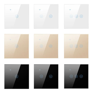 Tuya EU Standard Smart Home 1/<strong>2</strong>/3 Gang Glass Panel Wifi Touch Screen <strong>Switches</strong> Wall Light Smart <strong>Switch</strong> 86MM Support Alexa Google - Product Image 1