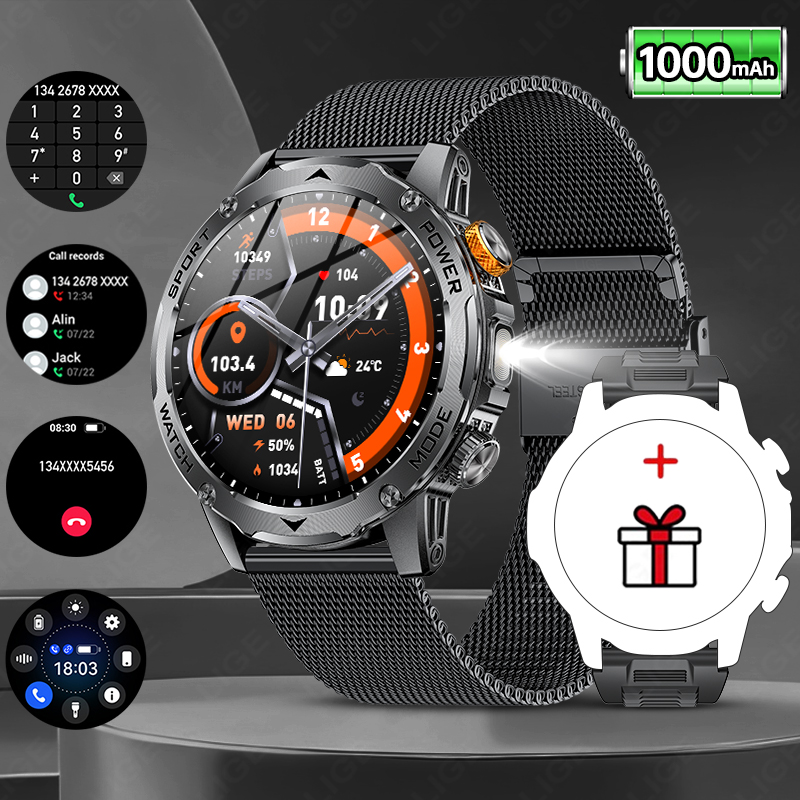 C - Black- Mesh steel + gift strap