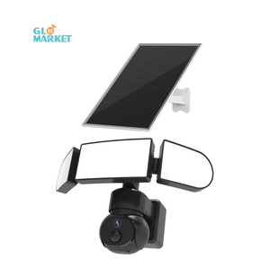 Glomarket WIFI 4G Reflector solar 1500 lúmenes PTZ Cámara DE SEGURIDAD 4MP PIR Sensor de movimiento IP65 Cámara impermeable HD para monitoreo - Product Image 1
