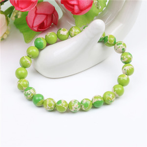 กำไลข้อมือหินโมรามอสธรรมชาติ8มม. สำหรับผู้ชายผู้หญิงกำไลข้อมือหยกลูกปัดยืดแบบกึ่งมีค่าของขวัญเครื่องประดับคริสตัลบำบัด - Product Image 6