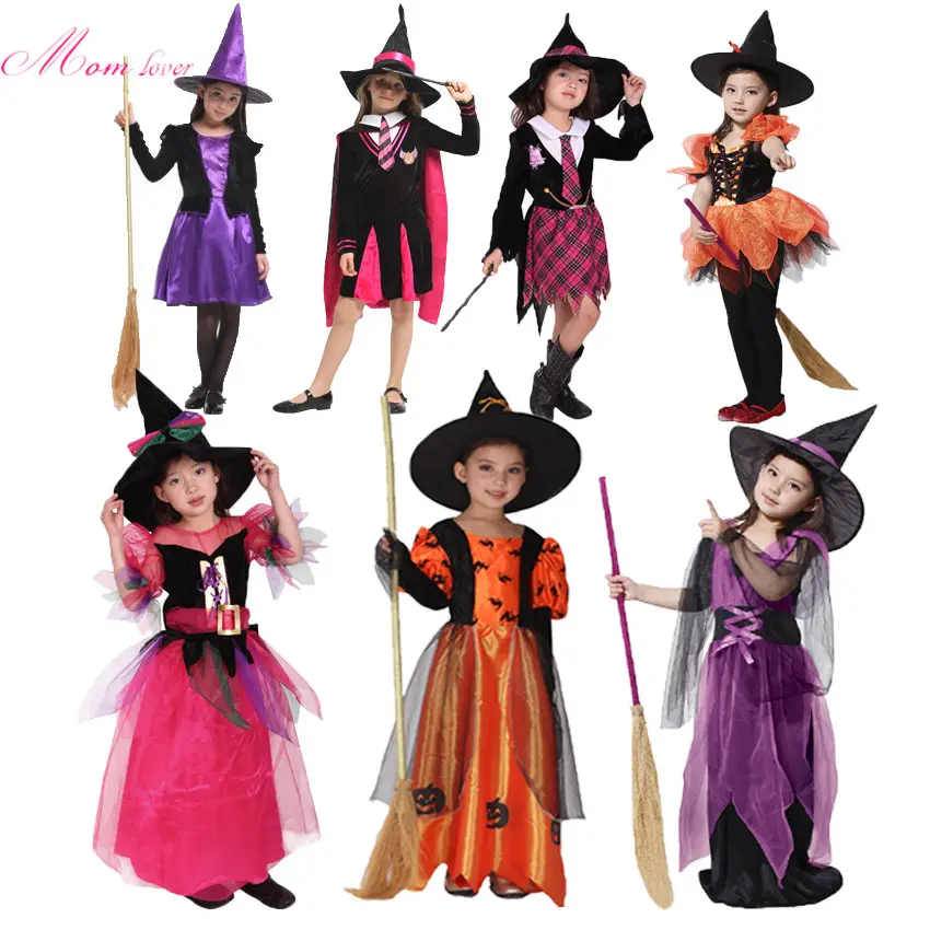 2023 हेलोवीन Cosplay लड़की बच्चों चुड़ैल स्कर्ट पोशाक कॉस्टयूम लड़की मोबाइल फोनों के लिए बच्चों cosplay कॉस्टयूम