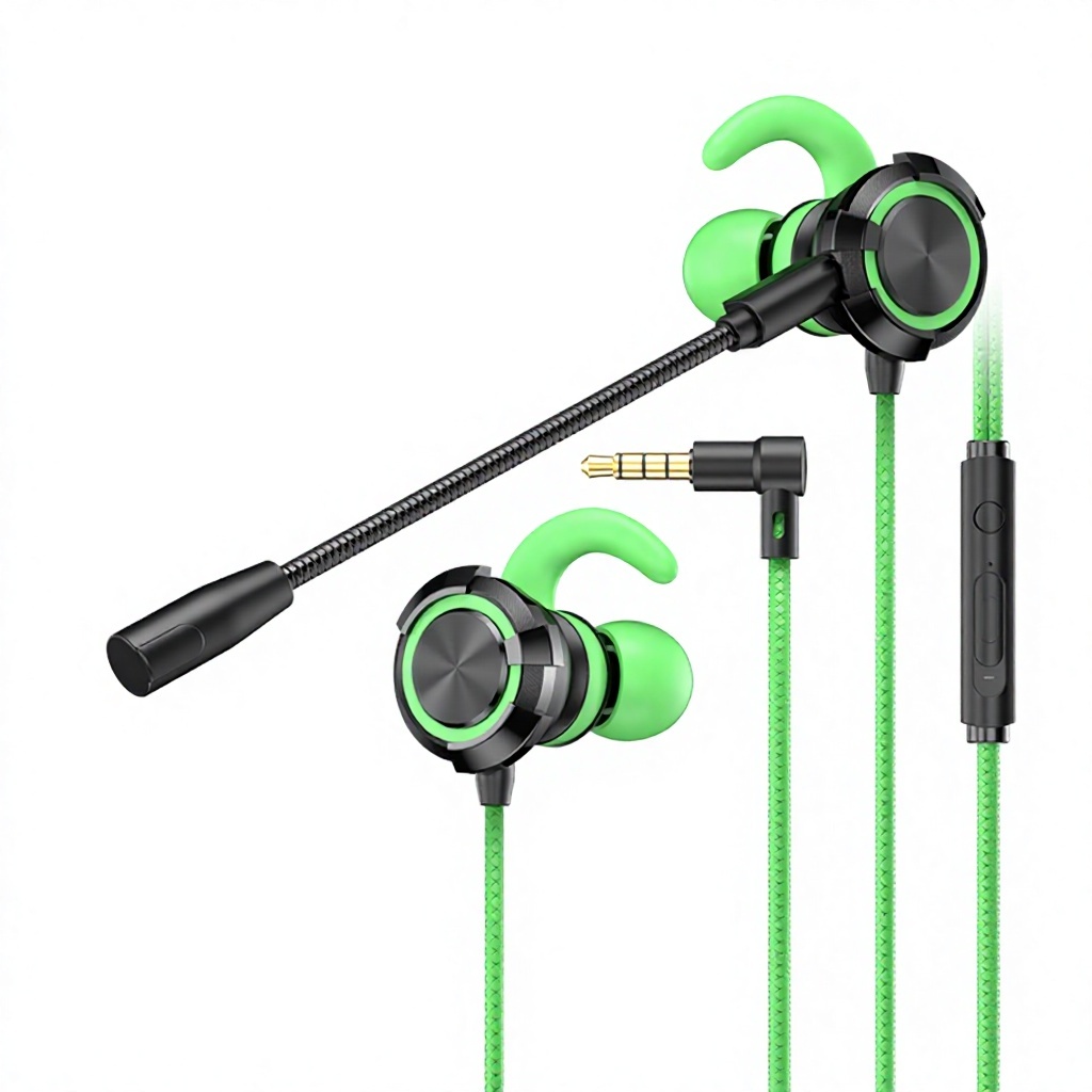Casque de jeu filaire avec prise jack 35 mm, positionnement du son vert magique