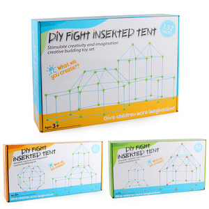 Yüksek kalite DIY sihirli kale yapı kiti eğitici oyuncak takılı yaratıcı yapı Diy oyun çadırı çocuk için oyuncak - Product Image 3