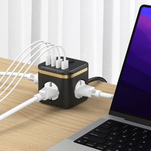 Nuevo enchufe múltiple de extensión de llegada con tira de Alimentación inteligente de Puerto USB - Product Image 5