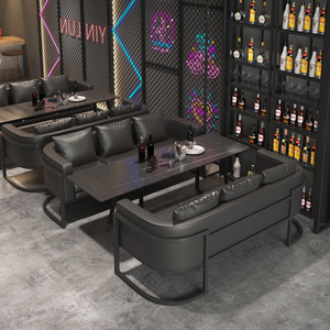 Gỗ Hiện Đại sofa bàn ghế kết hợp cho thương mại cafe nhà hàng phương Tây cho âm nhạc-ăn uống Bar Bistro thịt nướng cửa hàng rõ ràng - Product Image 3