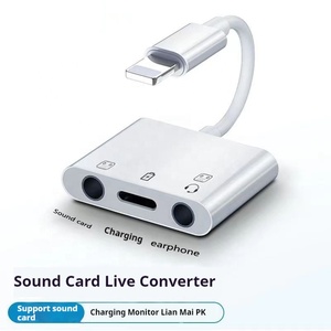 New Arrival 8pin to Dual 3.5mm Cable <strong>Adapter</strong> 3 <strong>in</strong> <strong>1</strong> Audio Microphone Headphone Charging <strong>Adapter</strong> for Iphone14/13 - Product Image 5