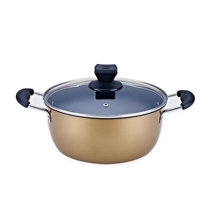 Factory Direct 3pcs Cooking Pot Set 16/22/32cm Cooking Pot Fry Soup Iron <strong>Sheathed</strong> Frying Pan with Lids Non Stick Cookware Set