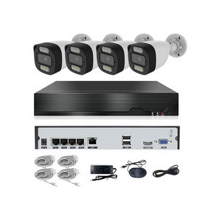 חכם nvr טלוויזיה 8k מסך קווית להגדיר כל ערכה poe ללא כוח 6 אור חם עם אפשרות מיקרופון