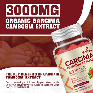 Solilan organik bitkisel Gummies Garcinia Cambogia yeşil kahve çekirdeği ahududu keton l-karnitin krom kalsiyum-60/90/120 sayısı - Product Image 6