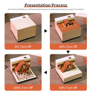 Cuckoo Đồng hồ 3D notepad giấy trang trí thu nhỏ sáng tạo tay xé 3D mô hình ẩn văn bản pad với lịch 2026 - Product Image 4