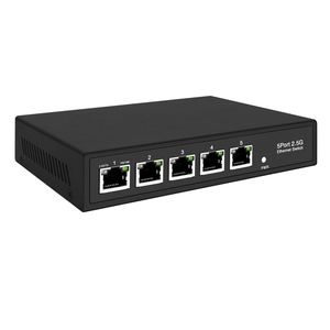 Hub de red gigabit de 5 puertos, 2,5 Gb, 12V, 80G, ancho de banda, no gestionado, 5 puertos, 2,5G, interruptor Ethernet de metal - Product Image 3