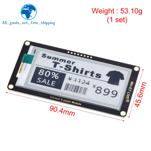TZT 2.9 "2.9 Inch Epaper modülü e-kağıt e-mürekkep E mürekkep ekran SPI desteği Arduino için UNO STM32 ahududu PI ESP32