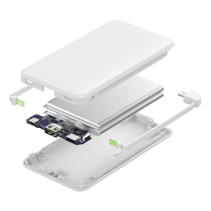 2025 New Private <strong>Design</strong> Dual Built in Cable Power Bank 10000mAh Ultra Thin High Speed Battery Pack - Product Image 5