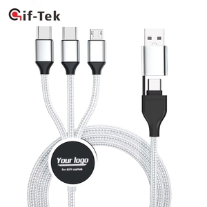 三星快速充电和支持Iphone 15充电的5合1发光二极管标志定制标志设计Usb C电缆