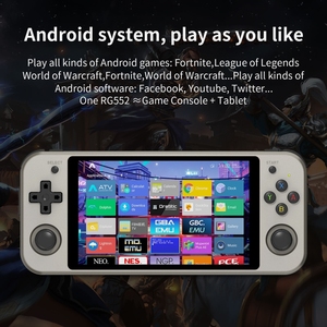 RG552 Anbernic Retro Console per videogiochi da 5.36 pollici IPS Dual system Android Linux Pocket Game Player costruito in giochi da 64G 4000 + - Product Image 6