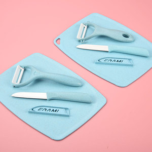 Chất lượng cao nhà bếp cắt/cắt Board Set với Knife & Peeler bé nhà bếp công cụ gốm Knife Set - Product Image 2