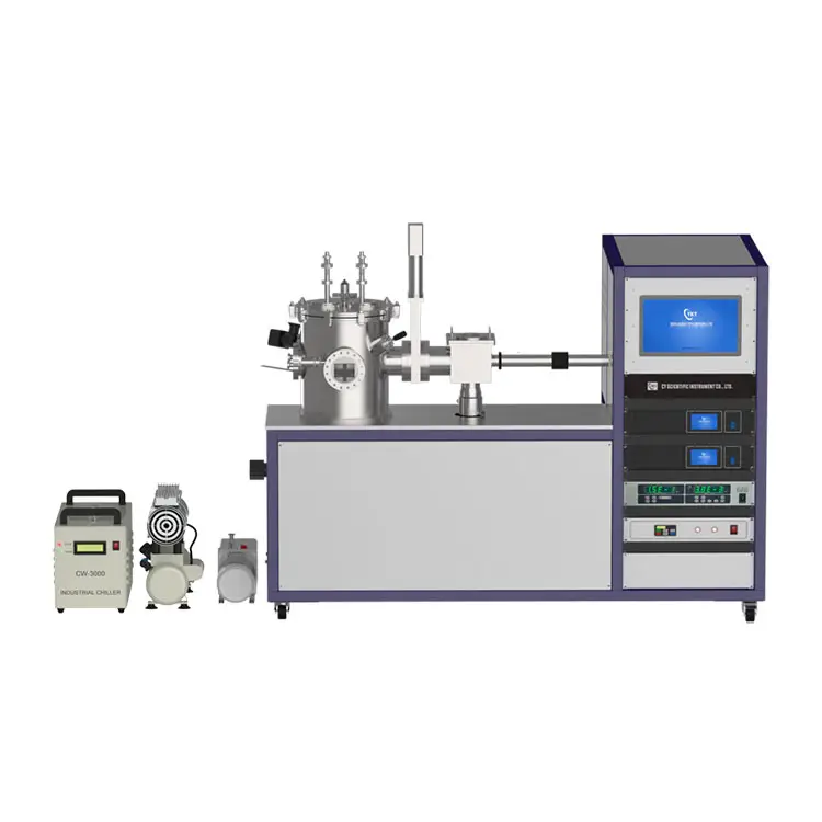 Doppio bersaglio magnetron faringente coater con camera di transizione dotata di due set di alimentatori cc