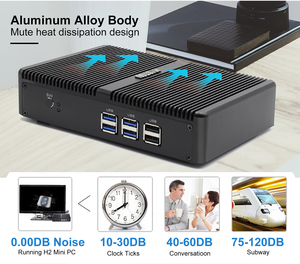 อัลตร้าพลังงานต่ำมินิคอมพิวเตอร์ Windows10 Core I7 4610Y เล่นเกมสก์ท็อป Fanless ลินุกซ์ Computadoras - Product Image 3