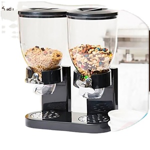 Hiện đại màu Đỏ nhà bếp lưu trữ container đôi thực phẩm quả ngũ cốc Nut gạo kẹo bền vững PS 5kg Mỹ - Product Image 4