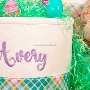 Bán buôn kẹo phục sinh trang trí lưu trữ thêu trẻ em đầy màu sắc phục sinh giỏ - Product Image 4