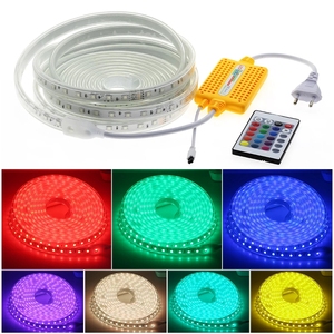 60led กับ IR ควบคุมระยะไกล IP67กันน้ำกลางแจ้งใช้ที่มีความยืดหยุ่นแสง RGB 50เมตร100เมตรชุด220โวลต์ RGB นำแถบ - Product Image 1