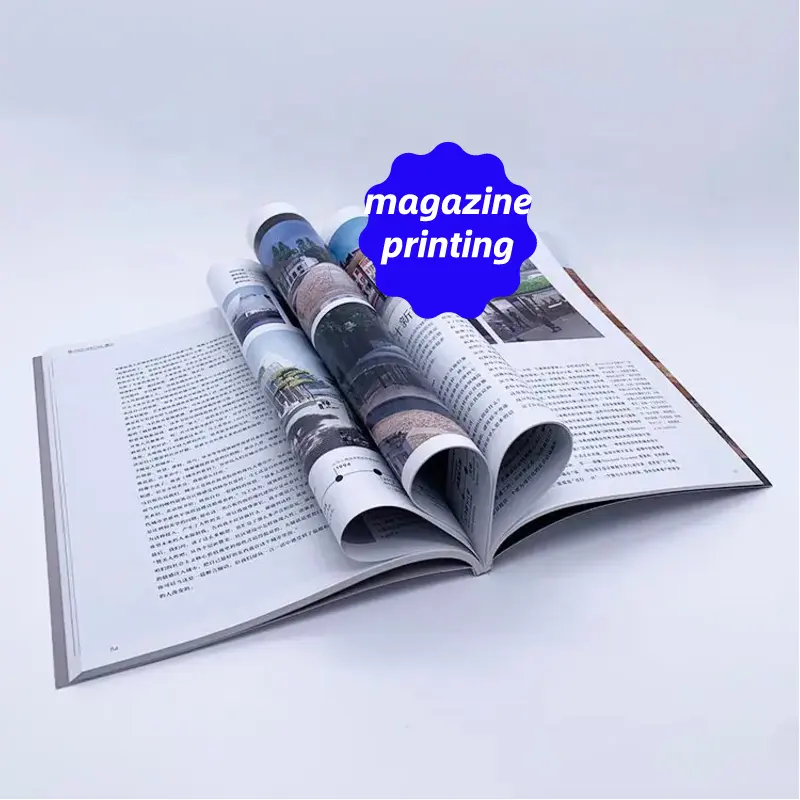 Bajo MOQ Revistas de alta calidad de impresión al por mayor A3 A4 A5 Papel DE ARTE Papel recubierto Offset Staple Binding Imprimir su propia revista