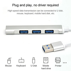 5Gbps USB 3.0 Type C Hub 4 Port 1 Multi Splitter <strong>Adapter</strong> OTG USB for Macbook Pro Air Mi Pro <strong>Computer</strong> <strong>Notebook</strong> Laptops USB Type-C - Product Image 2