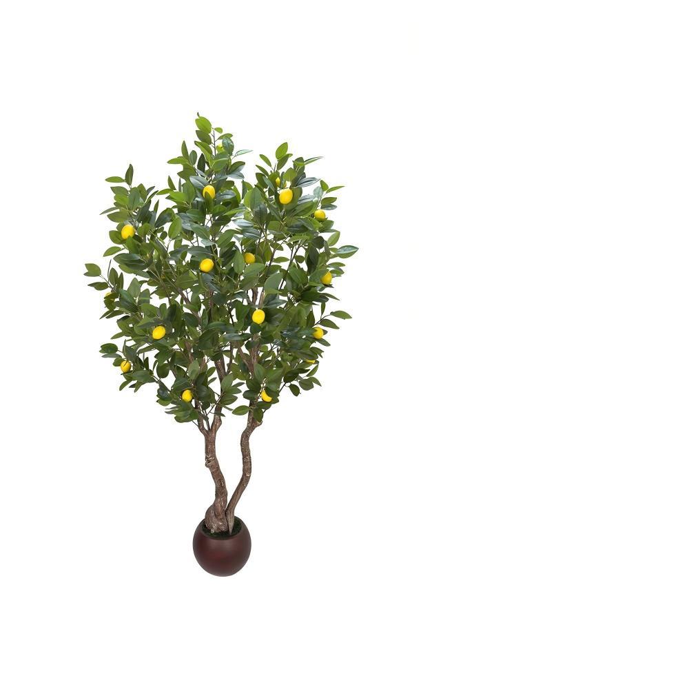 Árbol de limón artificial de 1,5 m con múltiples tallos