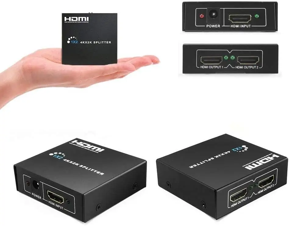 SY 1 ใน 2 จากตัวแยก HDMI 4k ตามแนวโน้มรุ่น HDMI 1.4, บรรจุภัณฑ์กล่องสีเปลือกเหล็ก