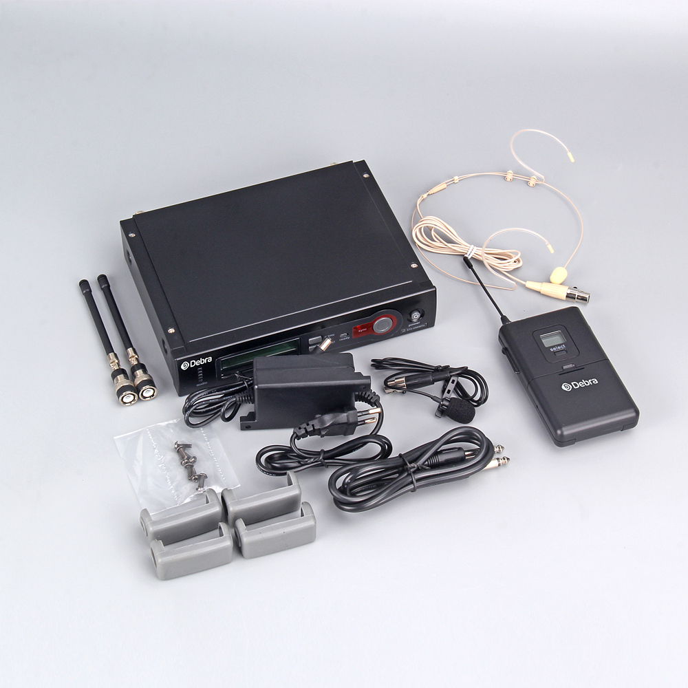 Con Lavalier y auriculares Mic