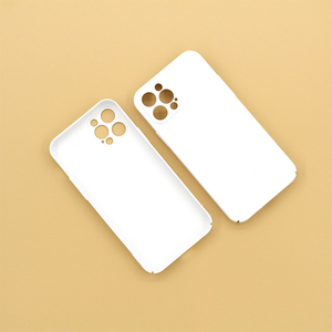 เคสโทรศัพท์เปล่าพิมพ์ลายด้วยการระเหิดเคลือบด้วย3D PC สำหรับ iPhone 12 PRO MAX เลนส์ปรับแต่งรูเล็กๆฝาครอบสีขาวสำหรับ iPhone 14 13 - Product Image 3