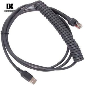 Chinese Factory 3M LS2208 Coiled USB to RJ48 Barcode Scanner <strong>Cable</strong> CBA-U02-C09PAR PVC Jacket Braid Shielding for Computer Use - Product Image 6