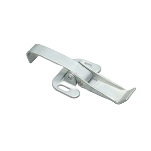 Pestillo central de acero dulce galvanizado DK023W2, pestillo de palanca de gancho largo con clips de resorte - Product Image 1