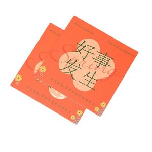 手作りオレンジチューリップグリーティングカード (平和の喜びと緑の祝福) 母の日のためのお祝いギフトセット良いことが起こる