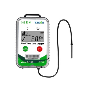 Tzone TT19EX Cartão SIM Registrador de Dados Inteligente Temperatura Umidade <span class=keywords><strong>WIFI</strong></span> GPS LBS Registrador de Dados Multifuncional de Alta Temperatura